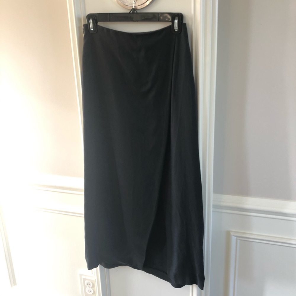 08sircus black midi side slit skirt